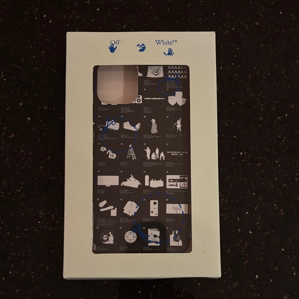 Off-White Black and White Graphic Phone Case